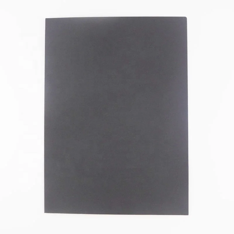 Environmental friendly custom printed black one pocket paper file folder with card pocket as sheet/resume protector
