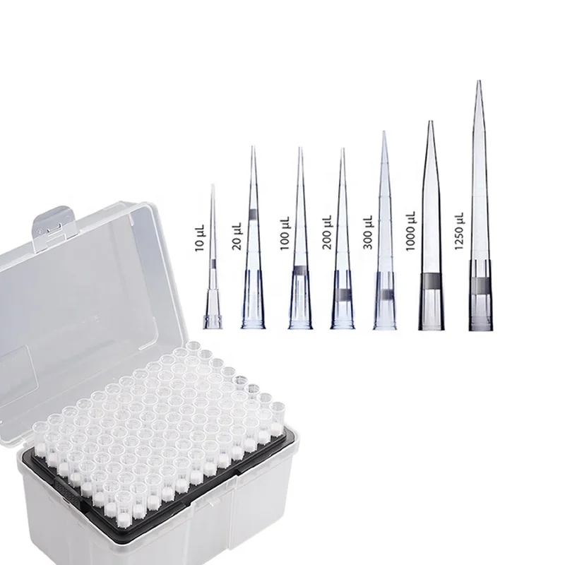 Hot selling 10ul 100ul 200ul 300ul 1000ul 1250ul DNA and RNA FREE Sterile Racked Filter Pipette Tips