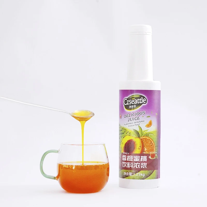 High quality Czseattle Orange and Peach fruit juice drink & beverage fruit juice syrup concentrate for bubble tea shop
