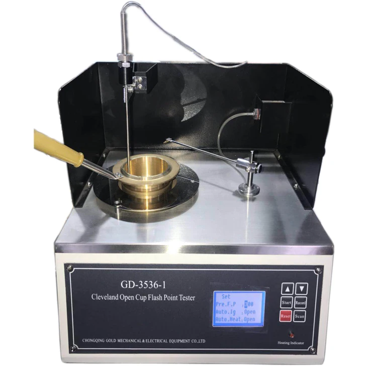 Битум Кливленд с открытым стаканом COC тестер точки вспышки ASTM D92