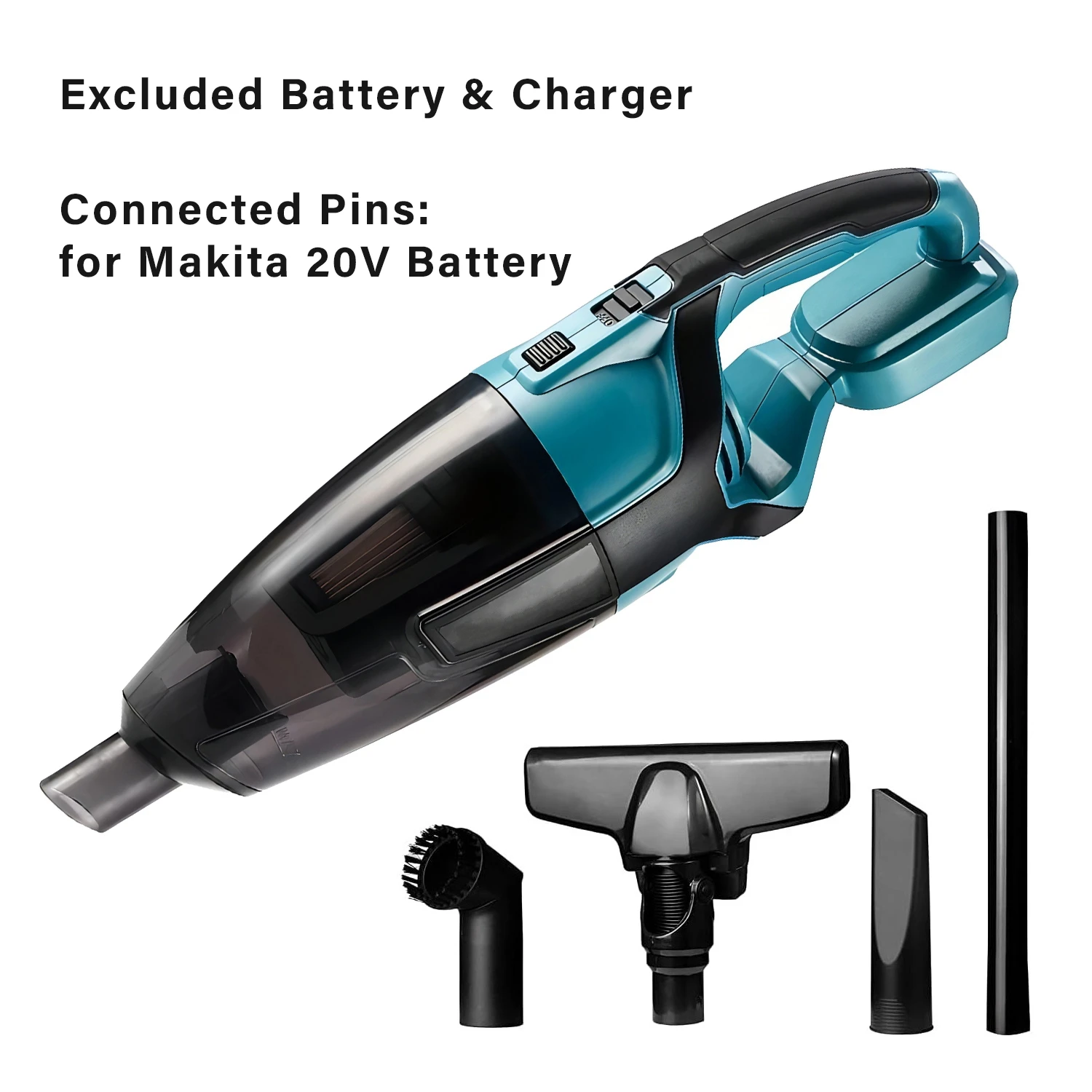 Handheld Powerful Wireless Car Vacuum Cleaner High Power Cordless Portable Wide Application Vacuum Cleaner (Battery Excluded)