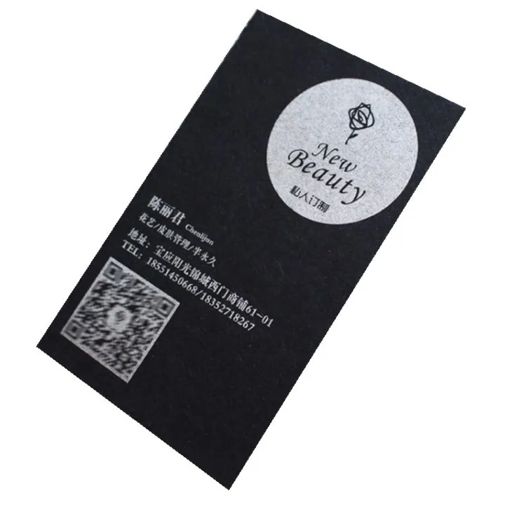 Custom Gold Foil Luxury Black Cardboard Embossed Visiting Name Cards Spot UV Printing Business Cards with Logo