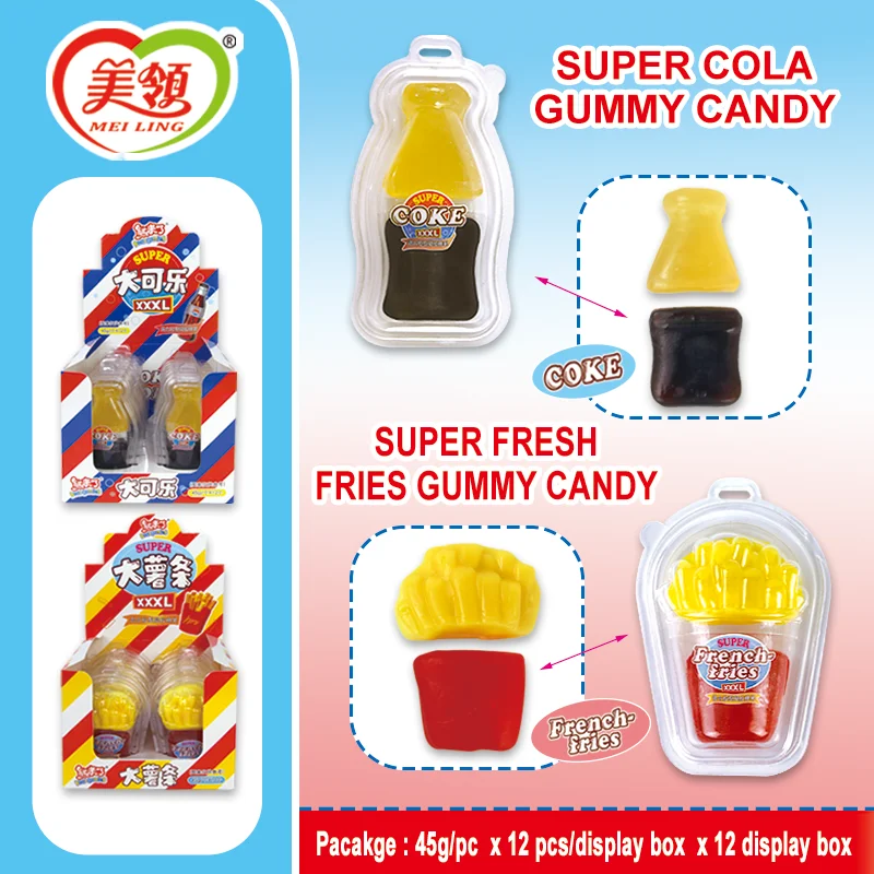 SUPER COLA GUMMY CANDY Cola Bottle Super Halal Sour Candy Gummy Candy With Multi Flavour