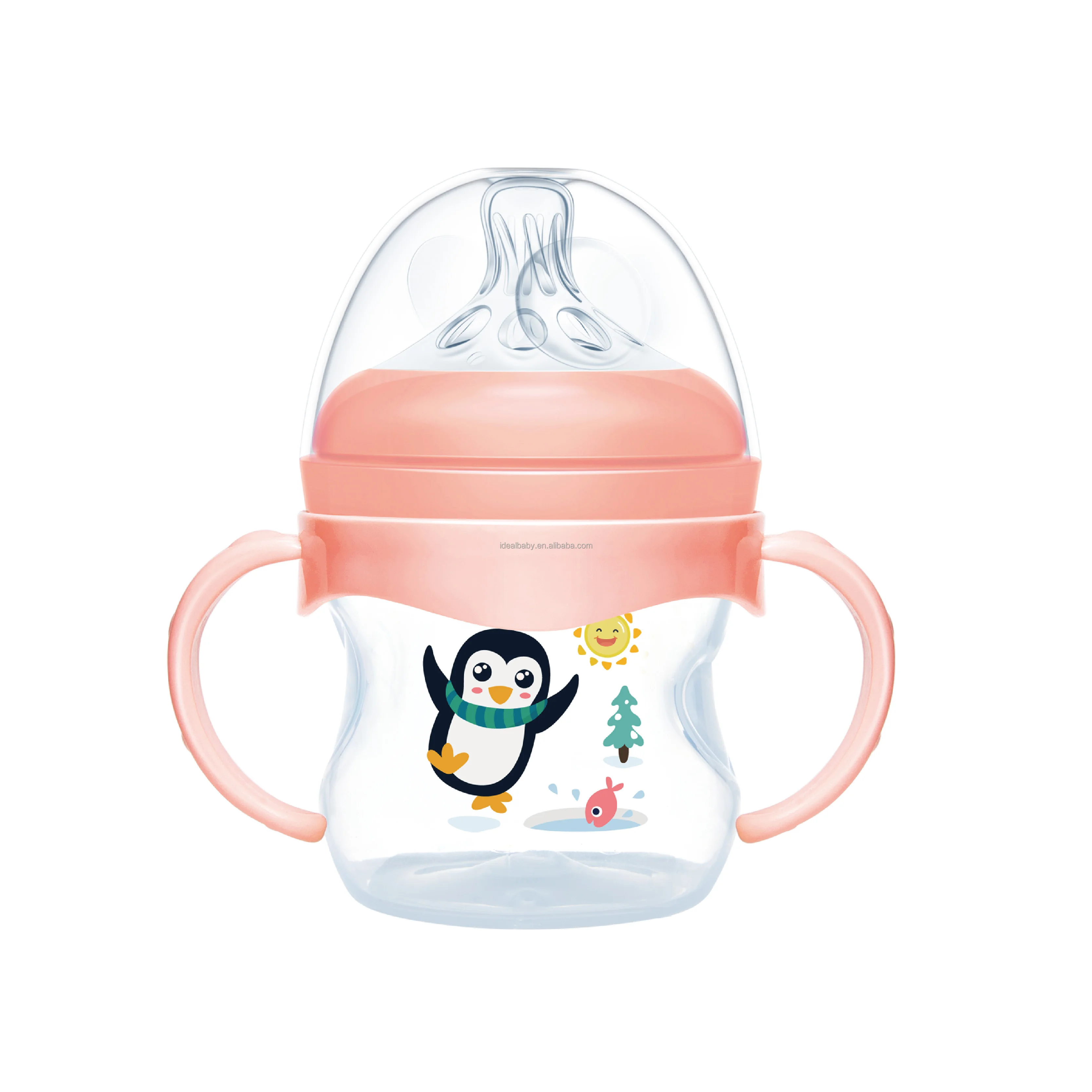 Hot Sale 4oz/120ml Easy Grip PP Wide Neck Baby Feeding Bottle BPA Free, Baby bottle, BPA free Baby Feeding Bottle