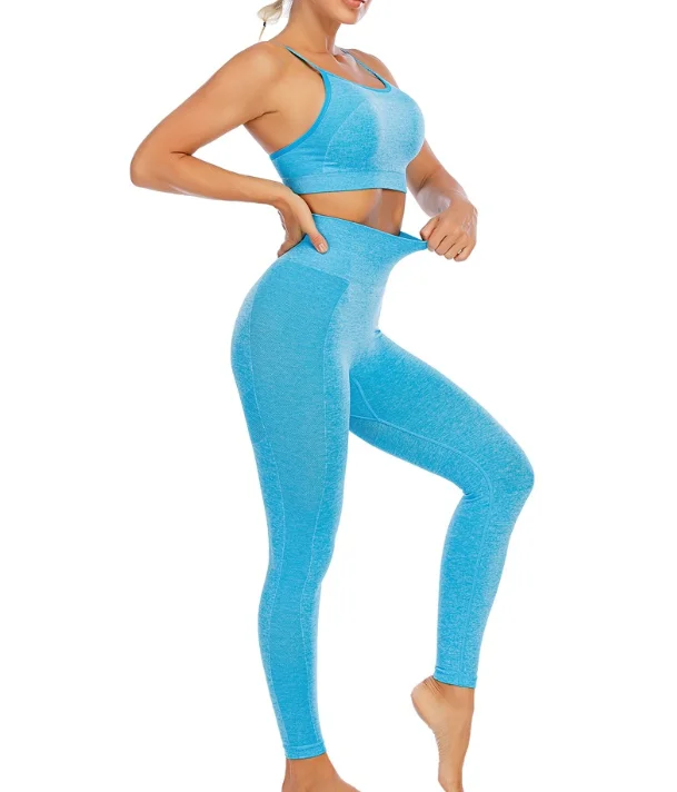 
High Quality Women Yoga Pant Seamless Fitness Leggings Yoga Bra Set fitness clothing women 