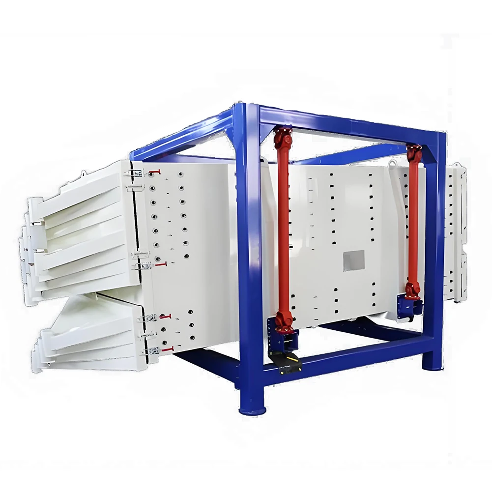 FBD Factory Supply Large Output Carbon Steel 4 Layers Square Swing Tumbler Sieve Sifter for Ceramsite Sand