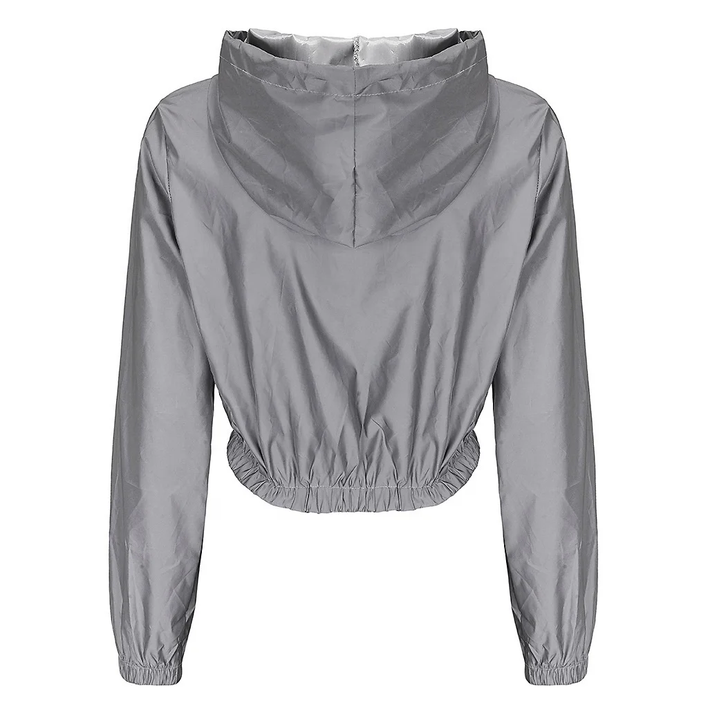 2021 New Fashion 2 Piece Women Zipped Jacket And Pants Ladies Matching Clothing Sets Reflective Set