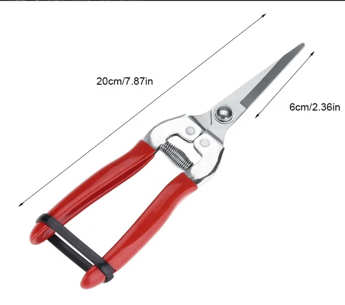 Садовые ножницы 20 см, садовые ножницы для обрезки, секатор, садовые ножницы, пружинный инструмент