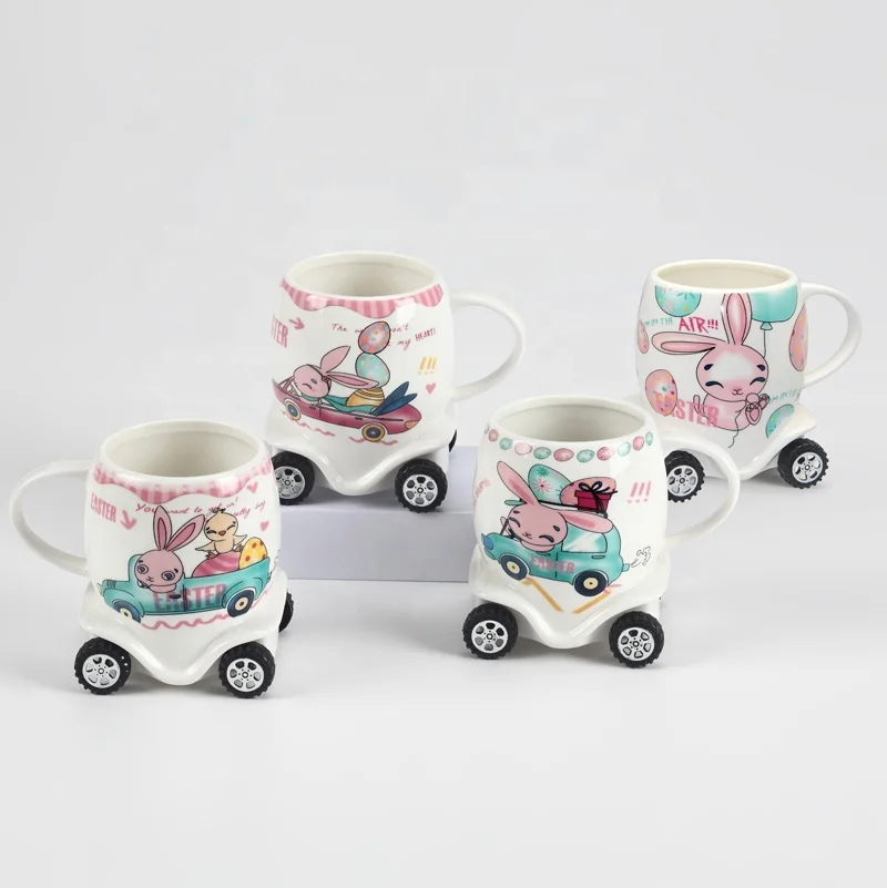 
cartoon ceramic mug Promotional car mug Mugs 