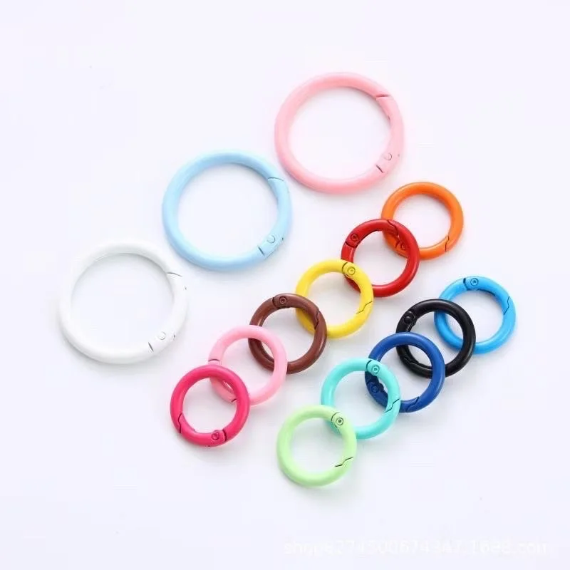 powder coating D Shape Aluminum Alloy High Quality Powder Coating Colorful Snap Hook and snap ring