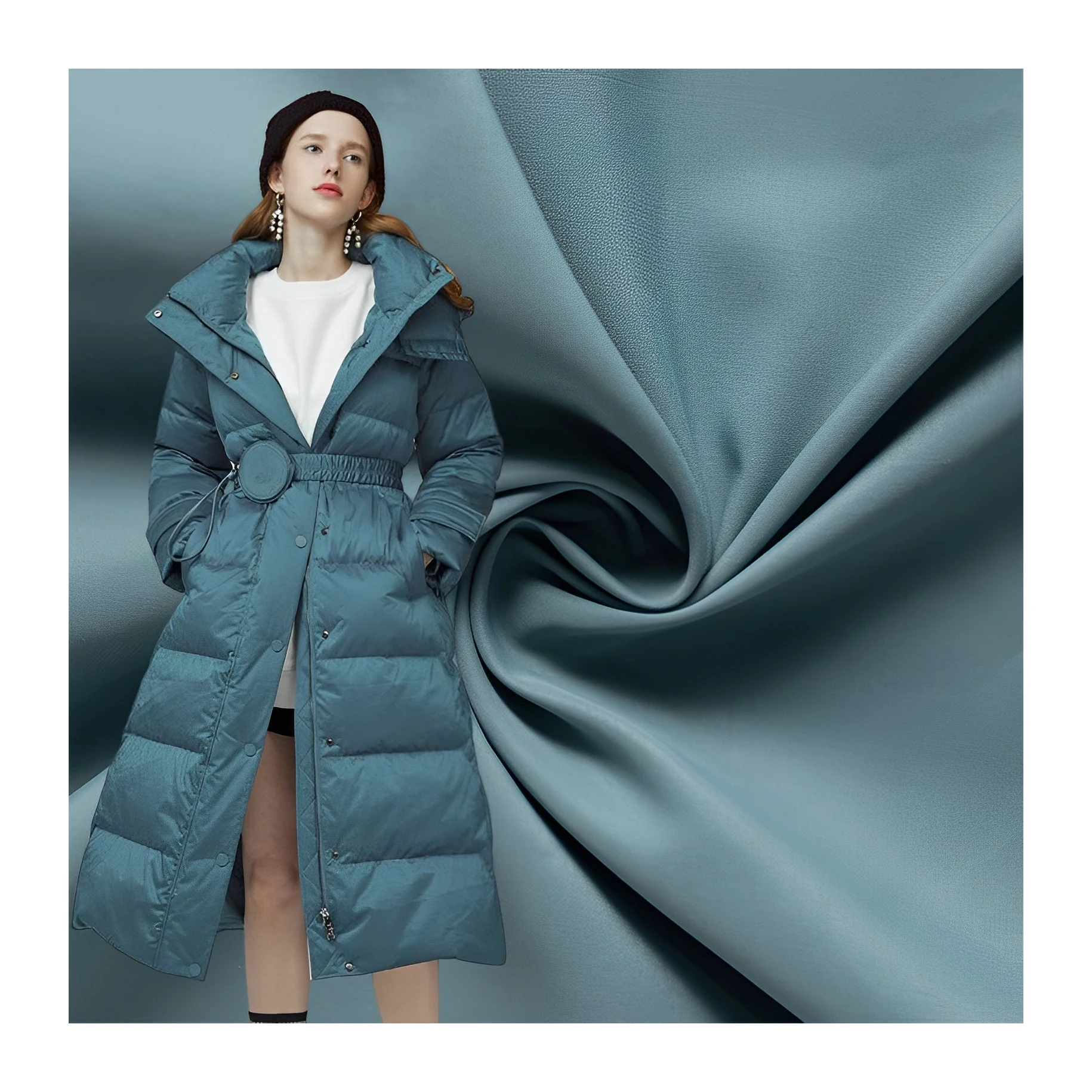 Wholesale Custom Ultra-thin Down Proof Waterproof Windproof Taffeta 100% Polyester Fabric for Down Jacket