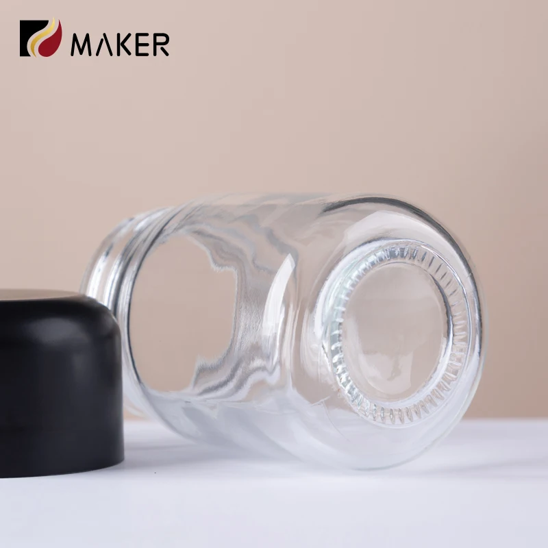 Brand New High Quality Custom Food Grade Base Plastic Cap Cream Jar Child Resistant Glass Rosin Jar For Jeeter With Lids