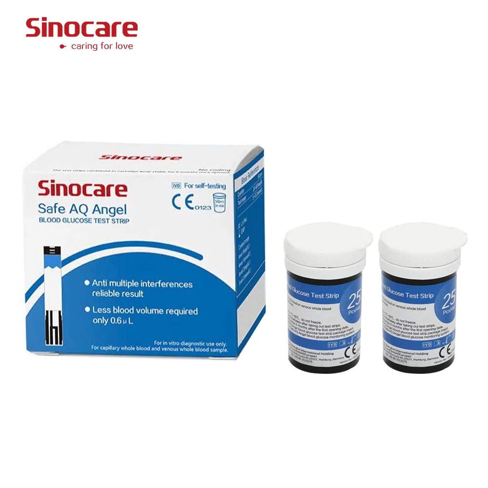  Sinocare Код Бесплатная тест-полоски для определения уровня глюкозы в крови прибор измерения сахара точного тест-полоска glucos производитель 100