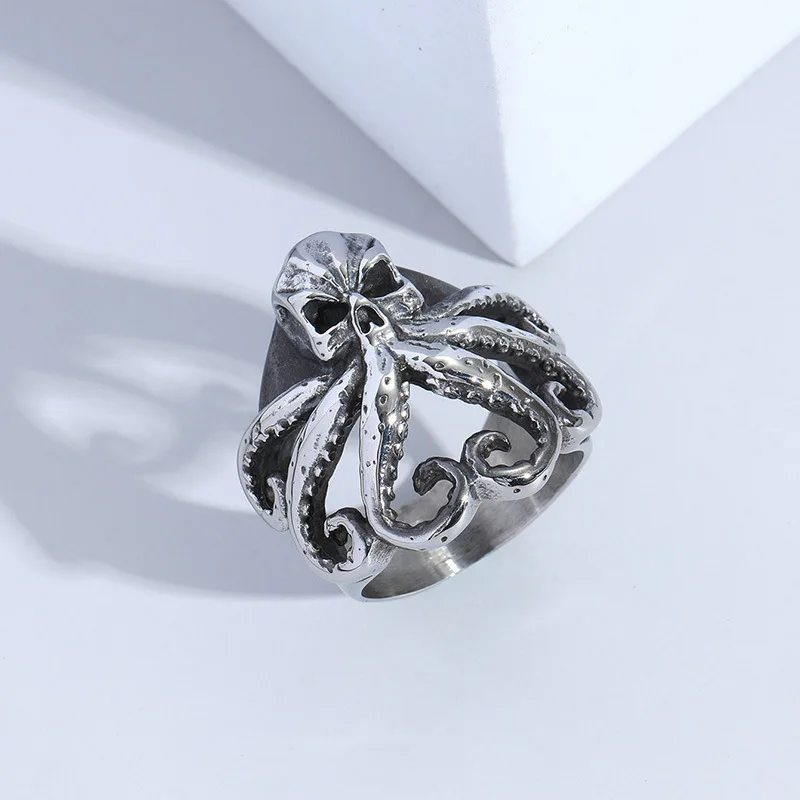 AA017957 Animal Octopus Rings Vintage Ocean Monster Octopus Ring Punk Style Wholesale