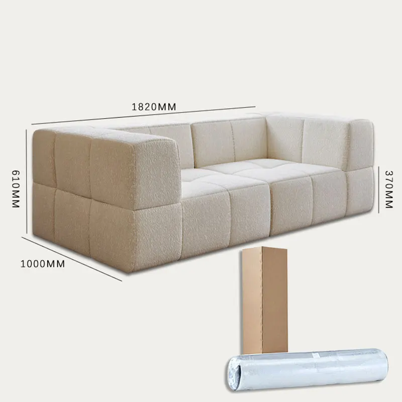 Comfortable Compressed Foam Packaging Sofa Couch Flat Foam Sofa Vacuum Compression Sponge Sofa Italian Retro Customized