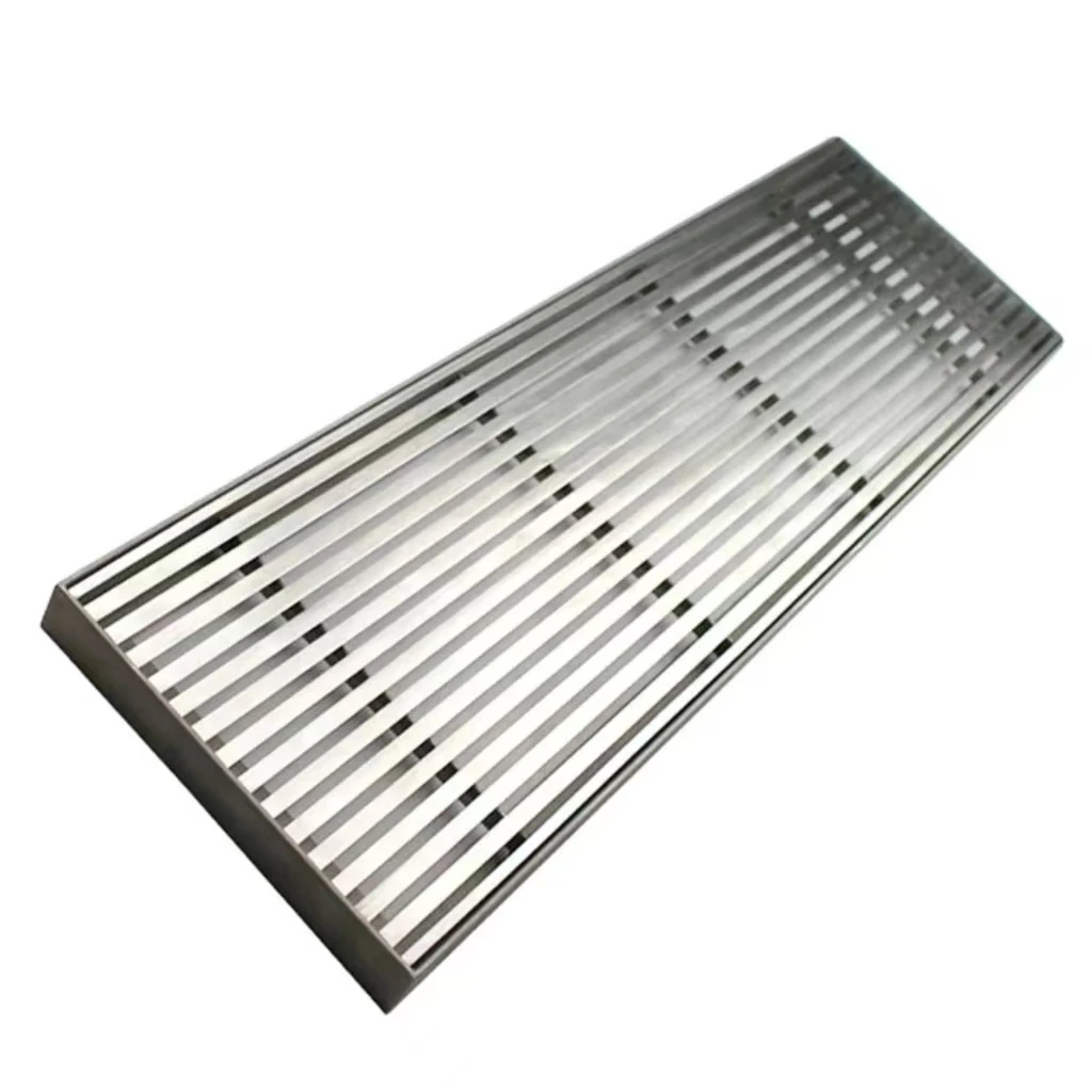 Xingbei stainless steel floor with grate side outlet serrated steel bar grating cover grids drainage gutter 25mm
