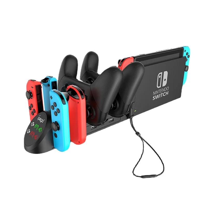 New trend Joy Con charging dock for nintendo switch oled 4 Joycons 2 Controllers Charger Stand Plug-in Host NS Accessories