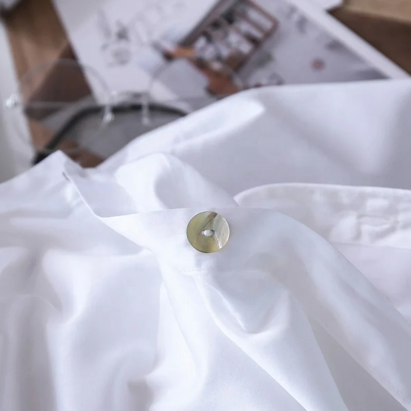 Moonlight white 5 star hotel bed linens cotton bed sheet set 100% cotton bedding set