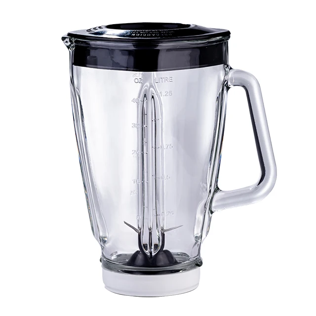 Volume discount 1.25L Square Blender jar Blender Parts blender cup with Stainless Steel Blade plastic Lid for  mixer spare parts