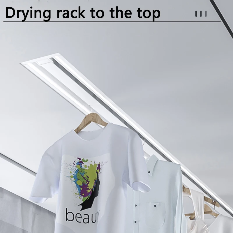 Smart drying rack ceiling hanging automatic lifting electric clothes drying rack intelligent laundry rack