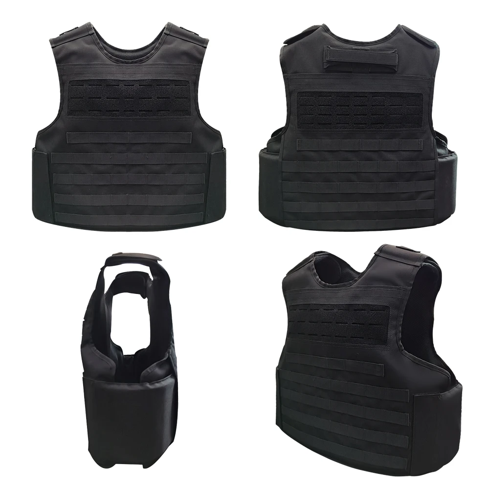 Sturdy Armor Tactical Vest XXXL Personal Protection Adjustable Cummerbunds Combat Security Black Plate Carrier For Men Training