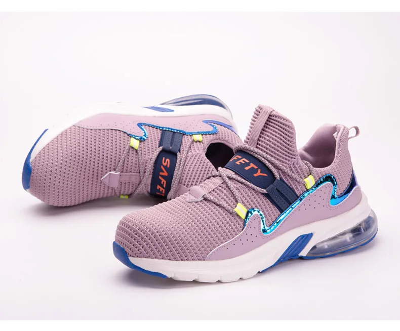 Air cushion design safety shoes comfortable unsex anti-smash work shoes