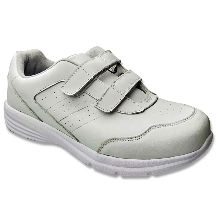 Unisex Sport Style Diabetics Shoes with KPU Upper and MD+TPR Outsole Comfortable Lace Upper Material Leather