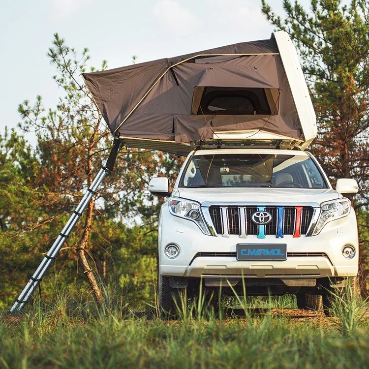 CMARMOL ABS Hard Shell Car Top Roof Tent Hard Shell Waterproof Aluminum Car Top Roof Tent Automatic Roof Top Car Tent