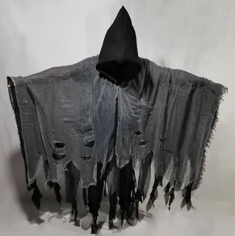 Halloween Horror Cosplay Cloak Adult Hooded Zombie Capes Gothic Medieval Cosplay Costume Vampires Grim Skeleton Ghost Cosplay