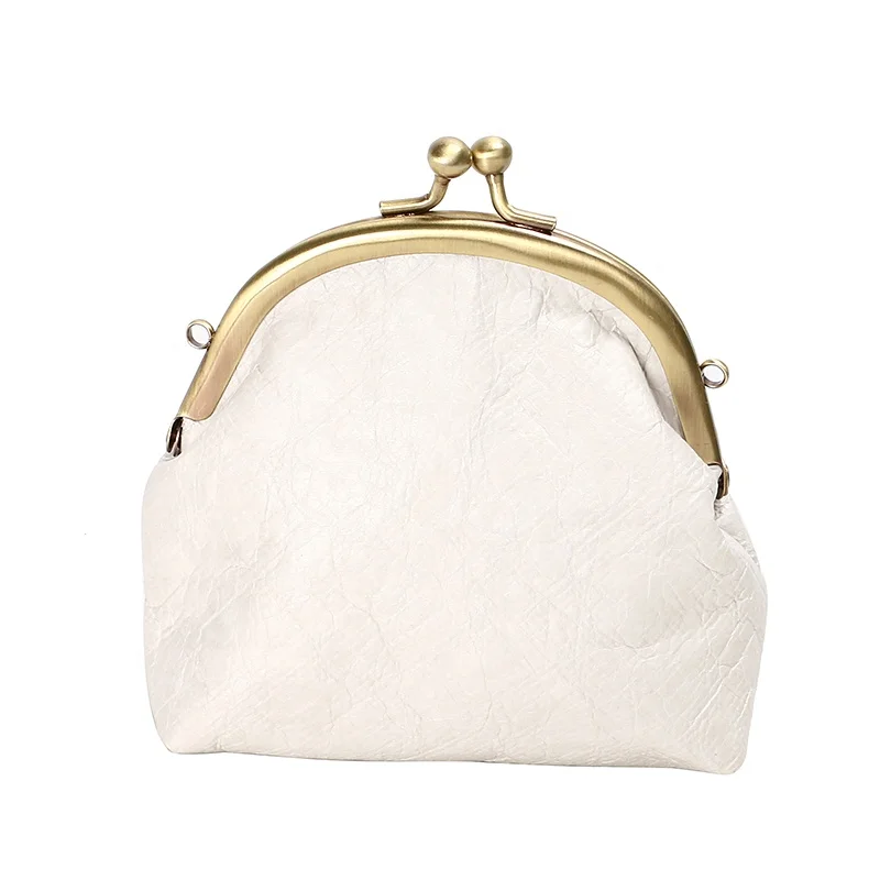 Factory custom white color purse  Tyvek  paper  waterproof purse tiny key storage bag multipurpose wallet