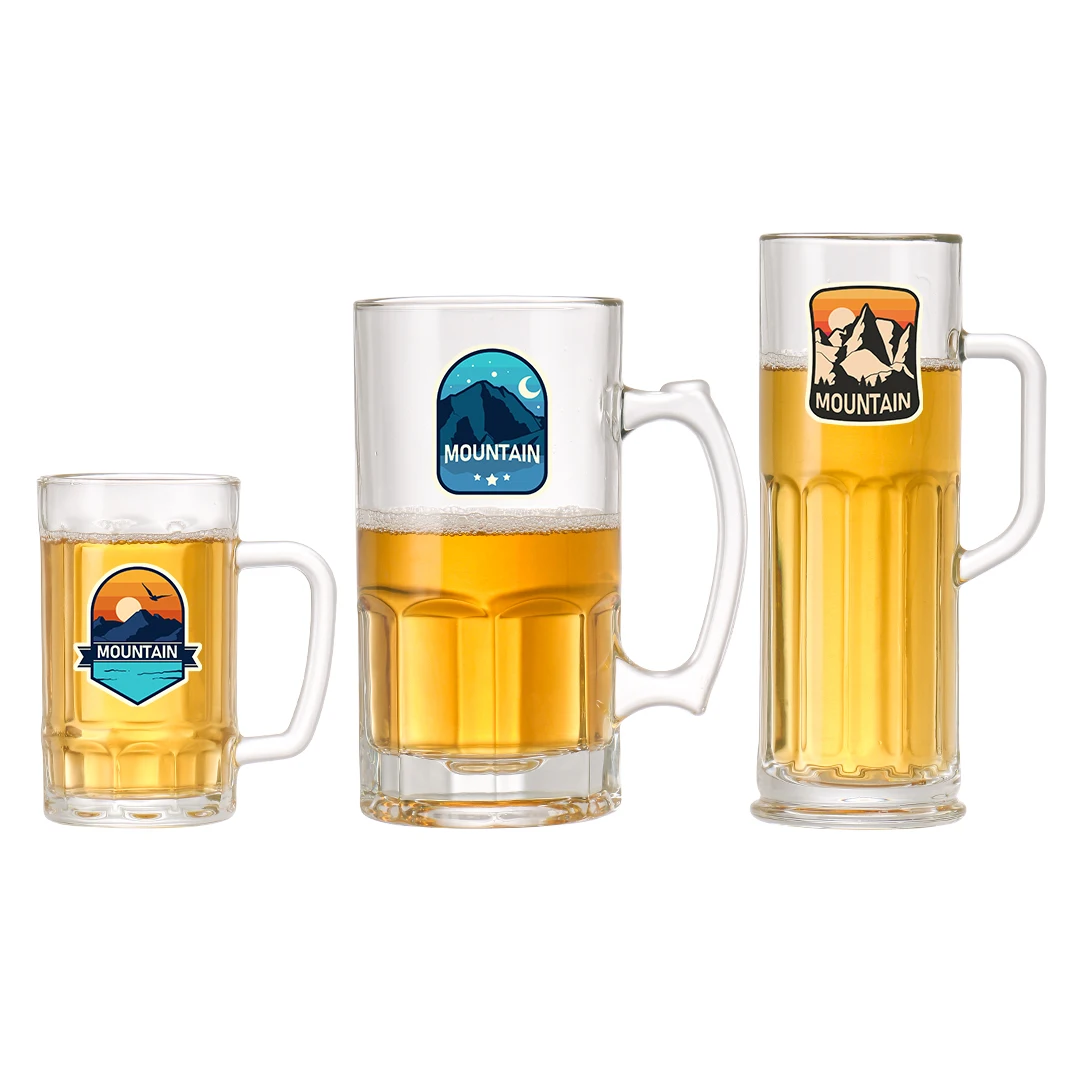 Germany Oktoberfest HB Stout stein with handle small medium large capacity sizes beer glass mug with personalized logo printing