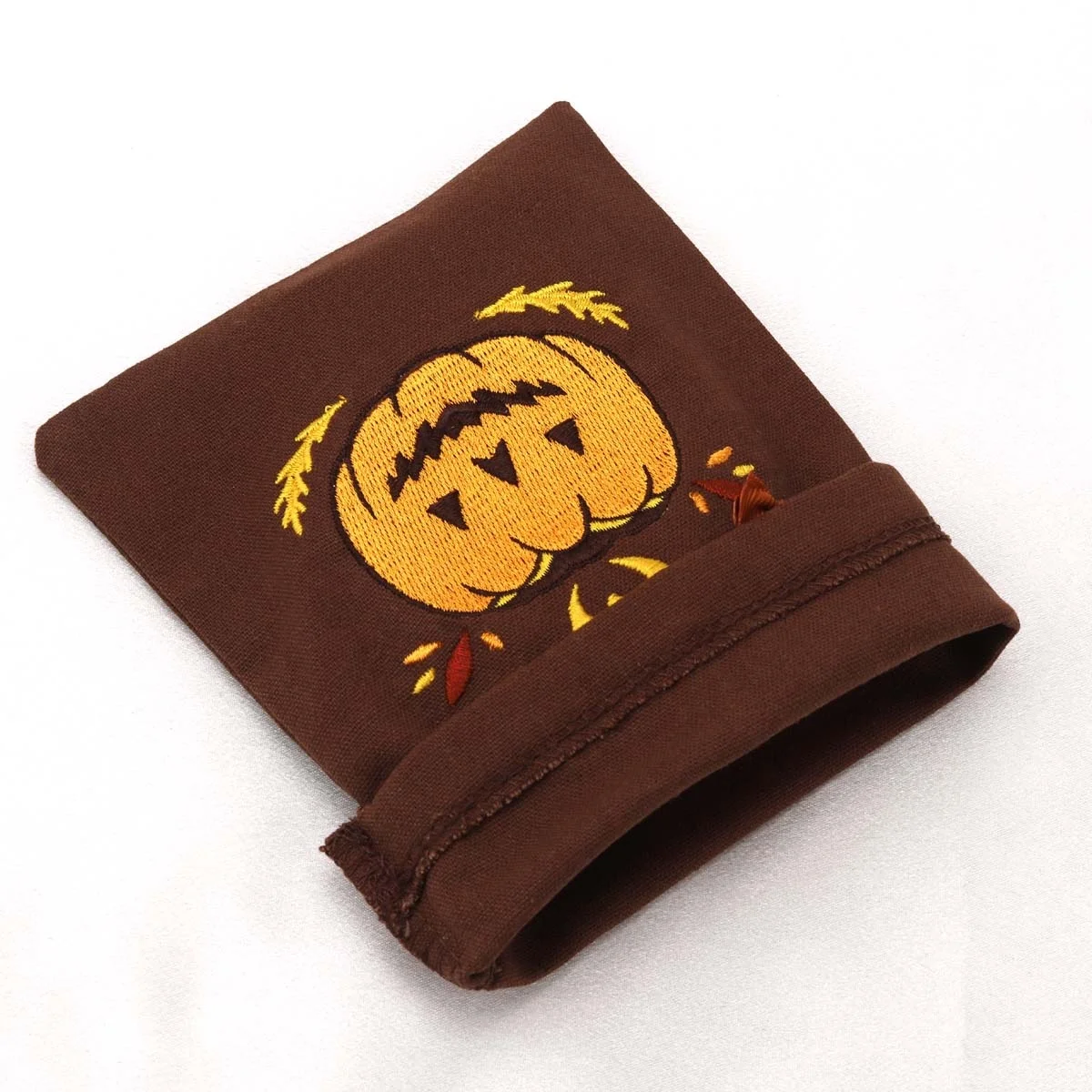 Custom Embroidery Halloween Candy Packing Cotton Linen Pouch Drawstring Cotton Gift Bag With Ribbon