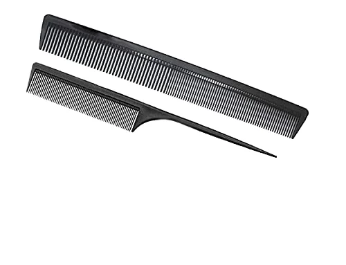 Hot Selling Black Barber Styling Comb Custom Logo Plastic Rattail Hair Comb with DDPA PC Handle for Salon Use and lice comb