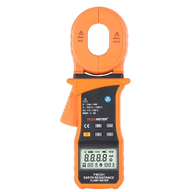 Высокочувствительный цифровой Заземляющий зажим MS2301, измеритель сопротивления, тестер сопротивления, низкое энергопотребление