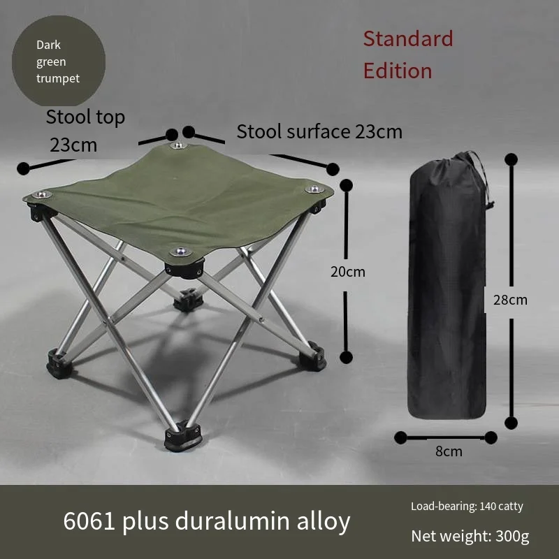 Modern Design Portable Folding Collapsible Camping Chair Foot Stool Outdoor Furniture for Garden Picnic Metal Wood Custom Logo
