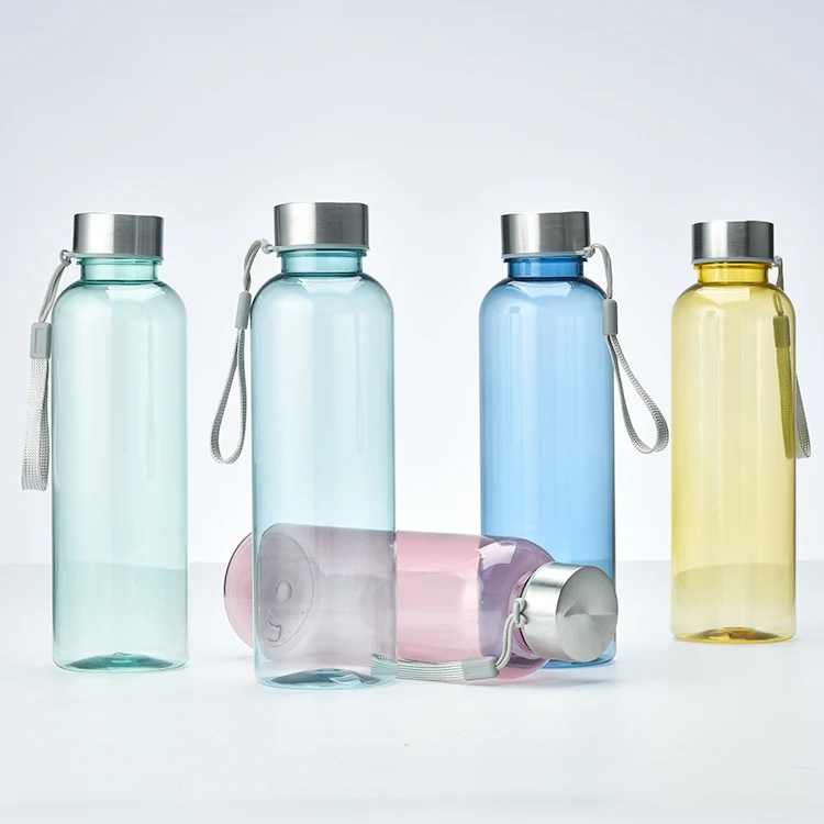 
Wholesale personalized cheap Leak Proof single wall plastic drinking water bottles bottle water with lanyard 