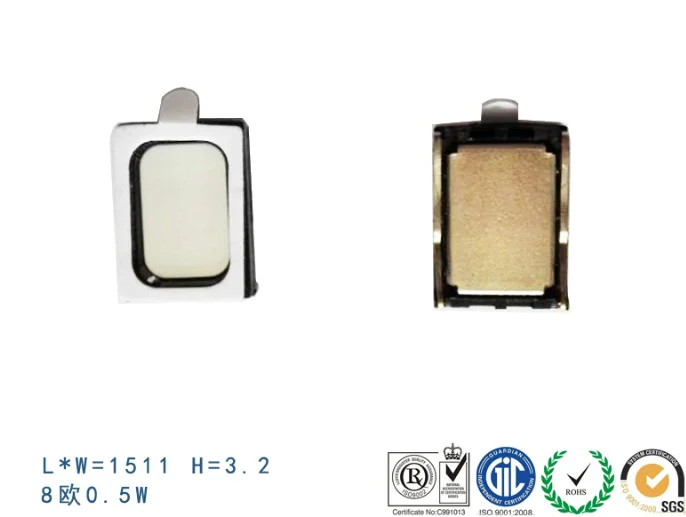 15*11*3mm ultra thin speaker speaker 8ohm 0.8W for smart watch