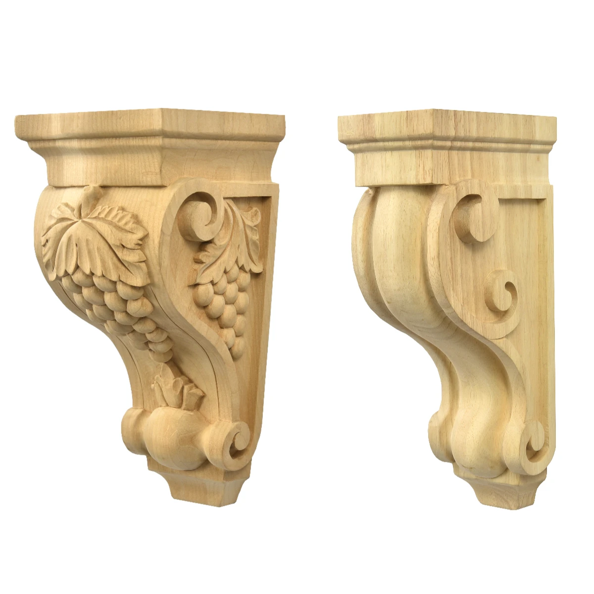 2023 Antique Sculpture For Home Deco Carved Beautiful Good Quality Furniture Parts Carved Wooden Corbels