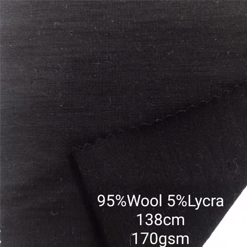 High quality merino wool knit jersey fabric for clothes