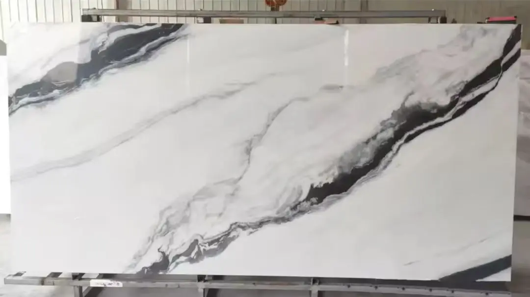 White and Gold Style Stone for porcelain slabs and furniture sintered Stone