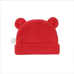 Sleep Stripe Caps Headwear Boys Girls Cute Cotton Soft Beanies Toddle Double Ear Skull Caps Infants Fetal Cap Newborn Hats
