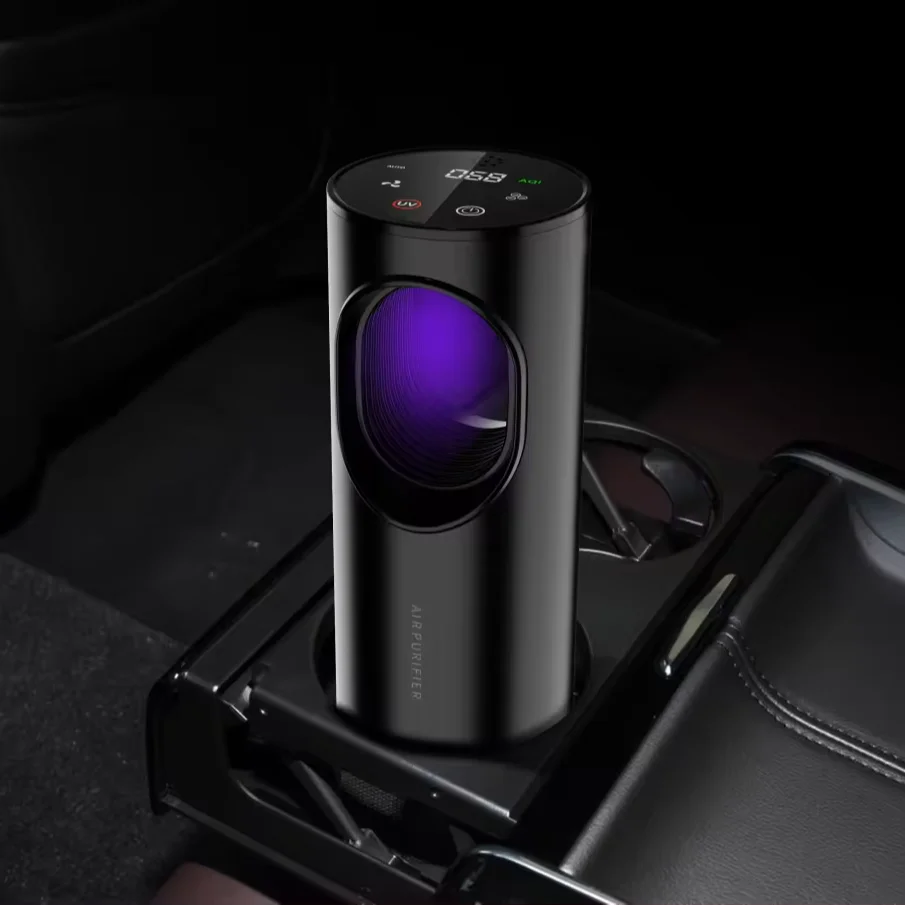 Portable Negative Ion UVC Air Cleaners Car Air Purifier with Monitoring