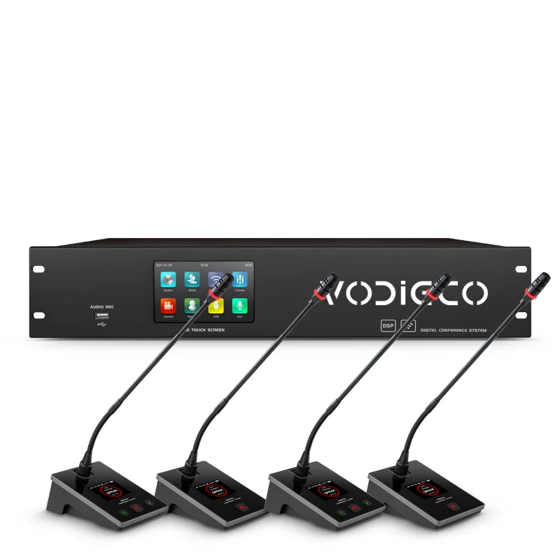 VODIGCO W362V-CD Professional audio System desktop mic delegate unit uhf wireless conference microphone system