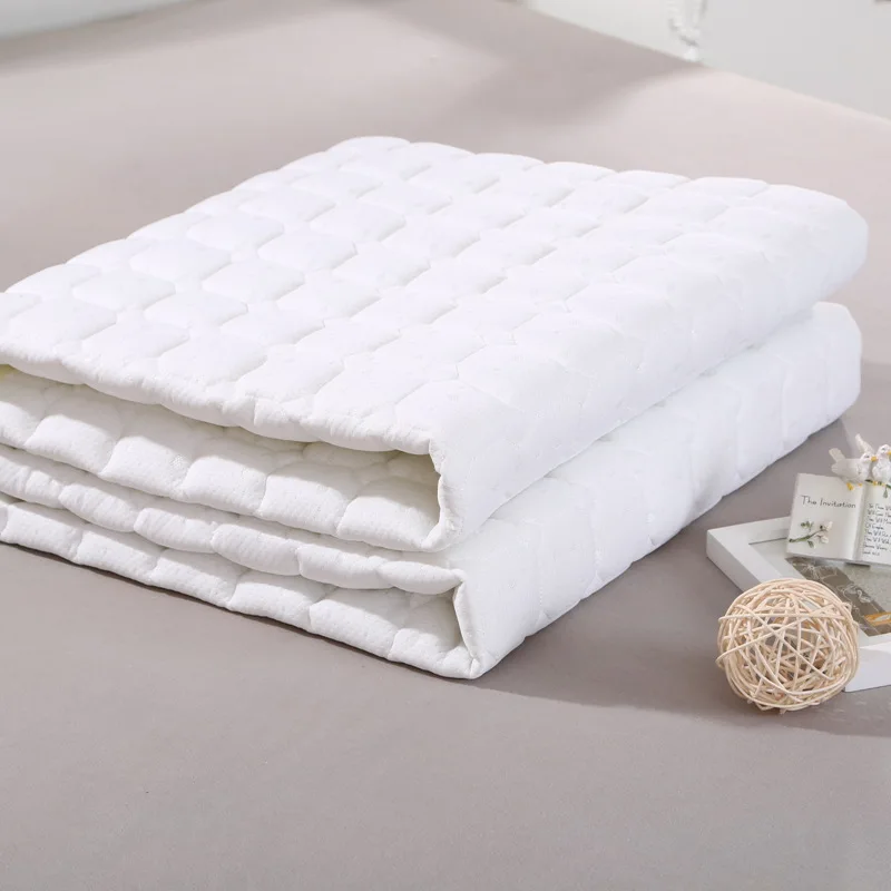 hotel used white color bed cover 100% cotton mattress protector