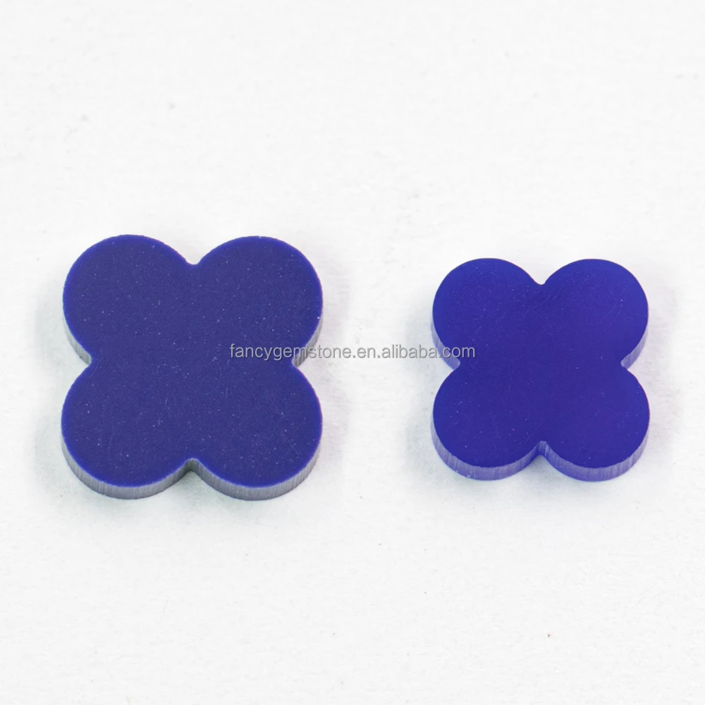 Wholesale Price 8mm-16mm Four Clover Leaf Gems Natural Agate Shell Tiger Eyes Stone Malachite Stone for Jewelry Makingate Shell
