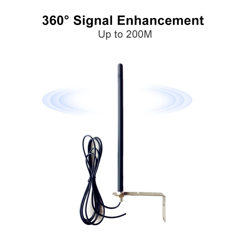 Outdoor Waterproof 433mhz Antenna ultra-long Distance Extender for Remote Control Transmitter Opener for Garage Door Gate