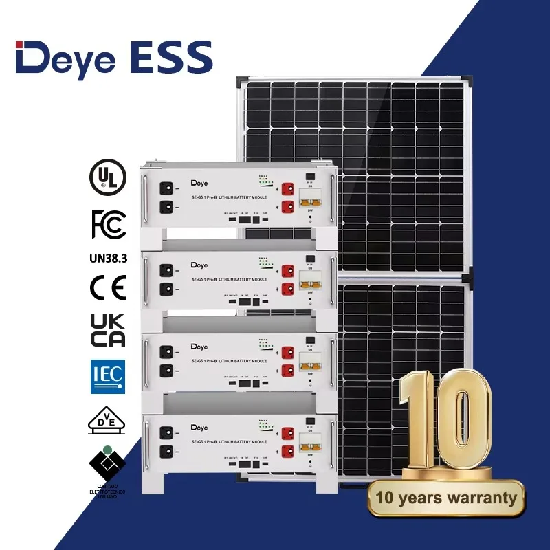 EU warehouse Deye SE-G5.1 Pro-B LiFePO4 Lithium Ion 5.12kWh Battery Pack 51.2V100Ah with Modular Design