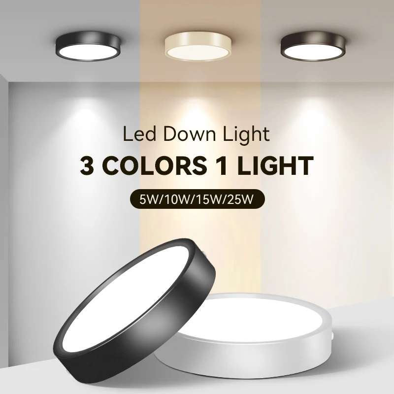 For Hotel Surface Mounted Dimmable Commercial Lighting Downlights Round Housing Living Room   Downlight/Led Downlight/Downlight