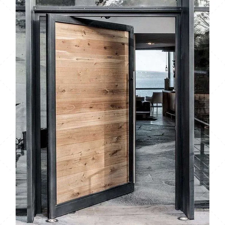 Luxury Design Stainless Steel Entrance Door Exterior Security Front Aluminum Pivot