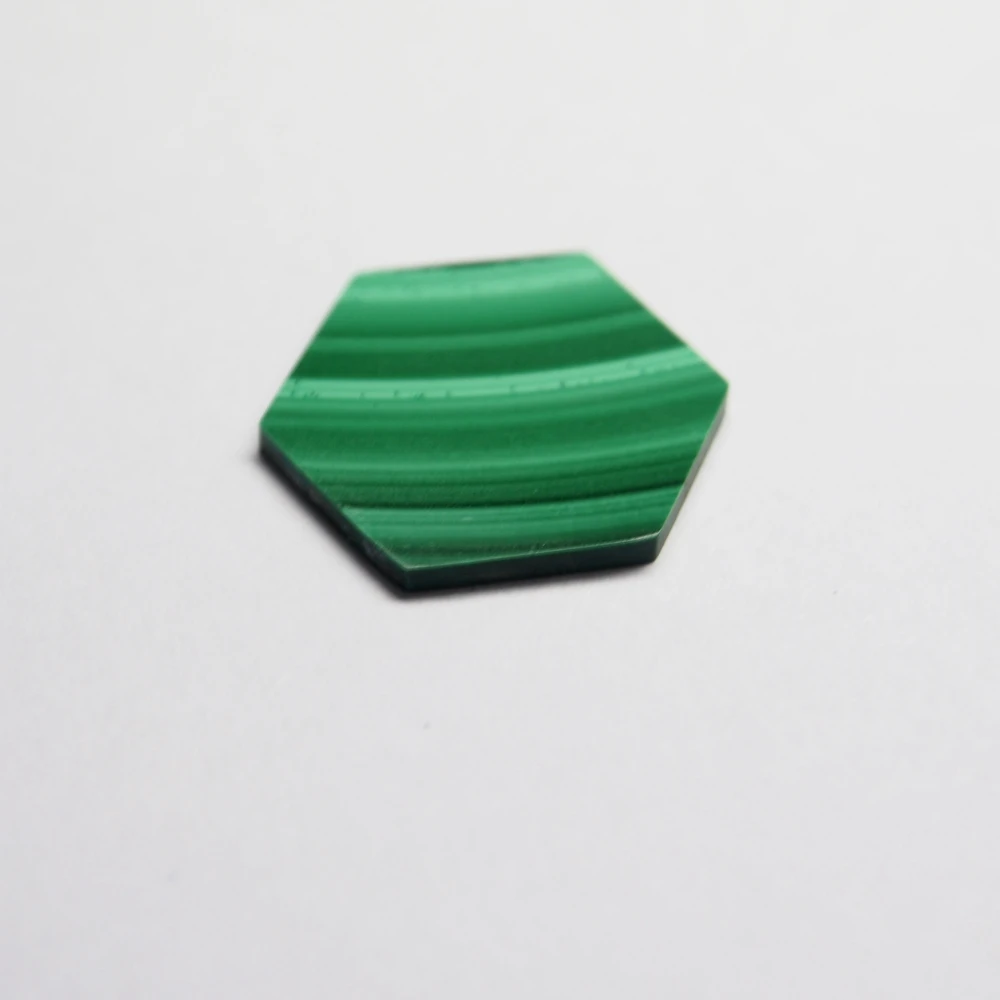 Factory price Natural malachite large size double flat Octagon malachite stone